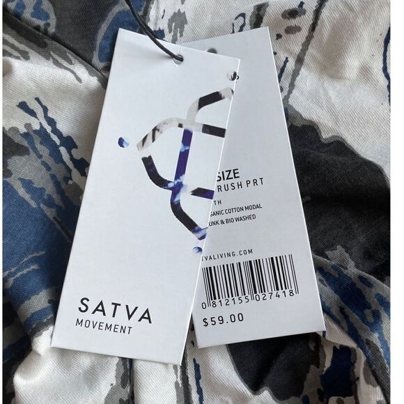 Satva Gray Brush Print Cocoon Wrap - Picture 6 of 8